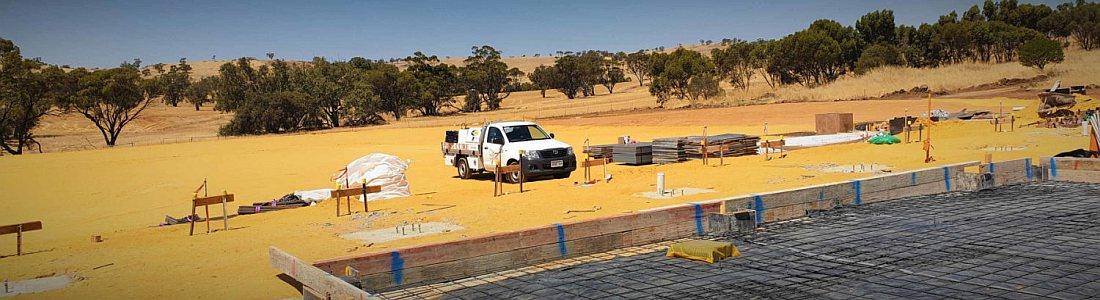 constructiopn pre slab termite barrier work